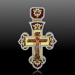 Артикул №46 крест вес 20.5 г 585 или 750 пробы камни драгоценные или полудрагоценные звоните