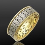 Артикул№25 кольцо обручальное вес 9г 585 или 750 пробы камни драгоценные или полудрагоценные звоните
